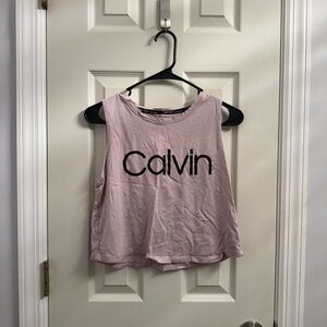 Calvin Klein Pink Sleeveless Crop Tank Top